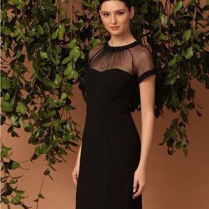 Illusion Yoke Crepe Cocktail Dress
Maggy London